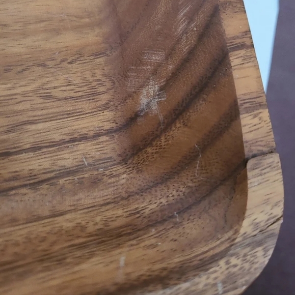 Solid Mango Wood Carved Tray - Picture 3 of 6